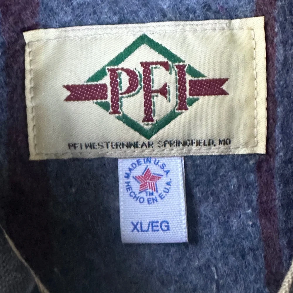 PFI Westernwear Bomber Jacket Mens XL Tan Aztec Vintage Southwestern Made in USA